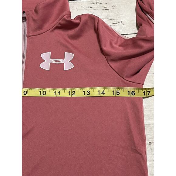 Under Armour Youth Fitted Quarter Zip Pullover Shirt Large Heatgear - Picture 4 of 6